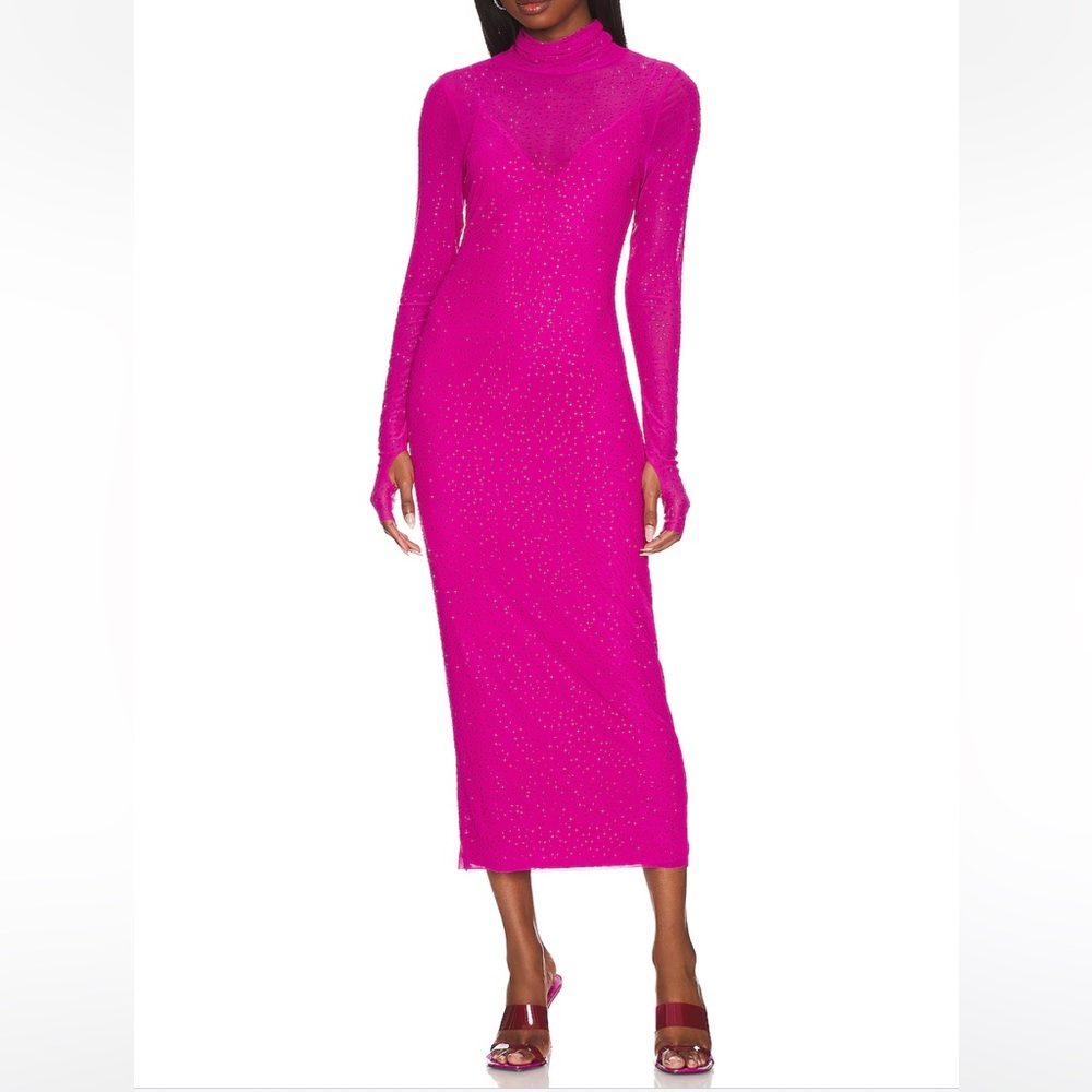 AFRM Shailene Dress in Fucshia